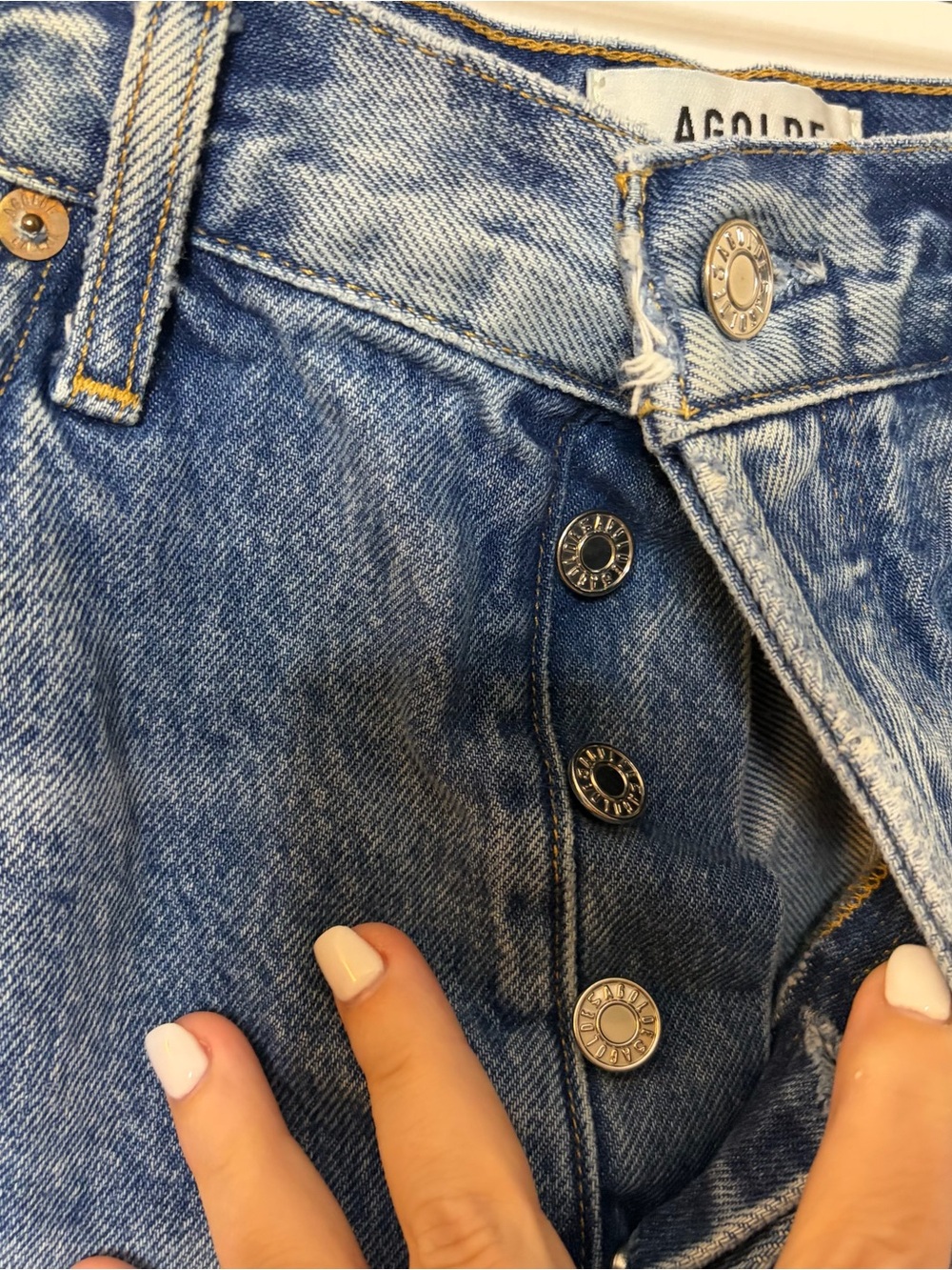 AGOLDE Dee Short Denim Jean Shorts size 28 - Picture 4 of 5